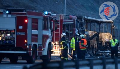 زنده زنده سوختن 45 زن و مرد در آتش سوزی اتوبوس/ در بلغارستان رخ داد +عکس